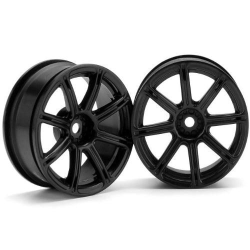 HPI 3306 Work Emotion XC8 Wheel 26mm 3mm Offset Black (2) Sprint 2 / Nitro RS4 - PowerHobby