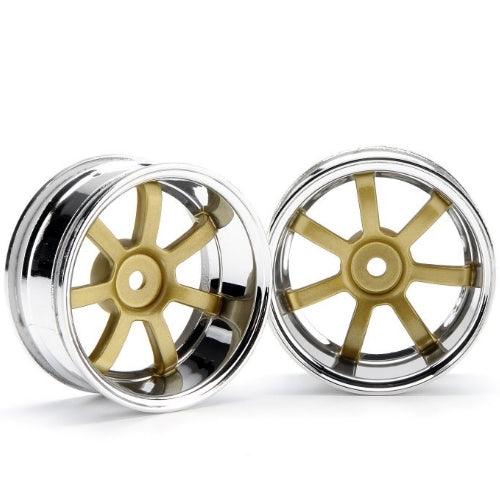 HPI 3321 Rays Gram Lights 57S-PRO Chrome/Gold 9mm Wheels(2) Nitro 3 / Sprint 2 - PowerHobby