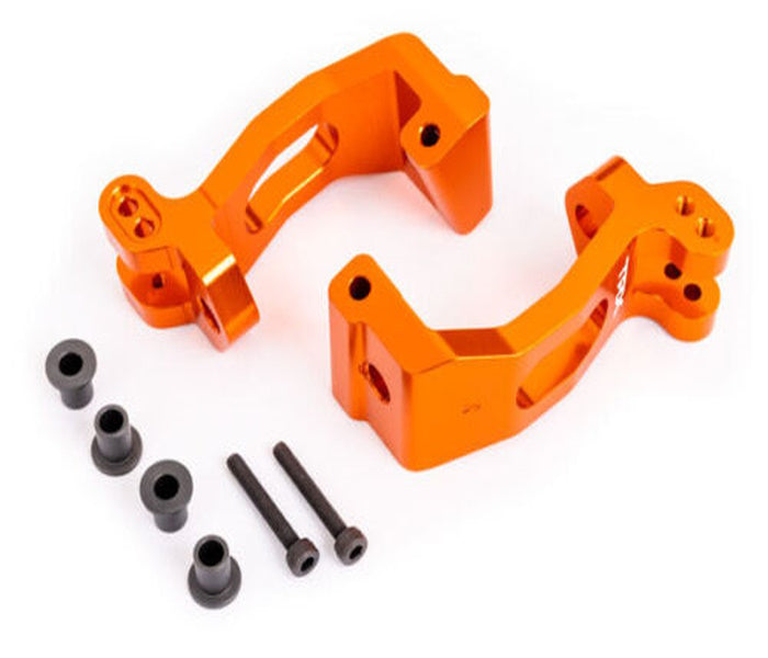 Traxxas 9532T Caster blocks (c-hubs), 6061-T6 aluminum (orange-anodized) - PowerHobby