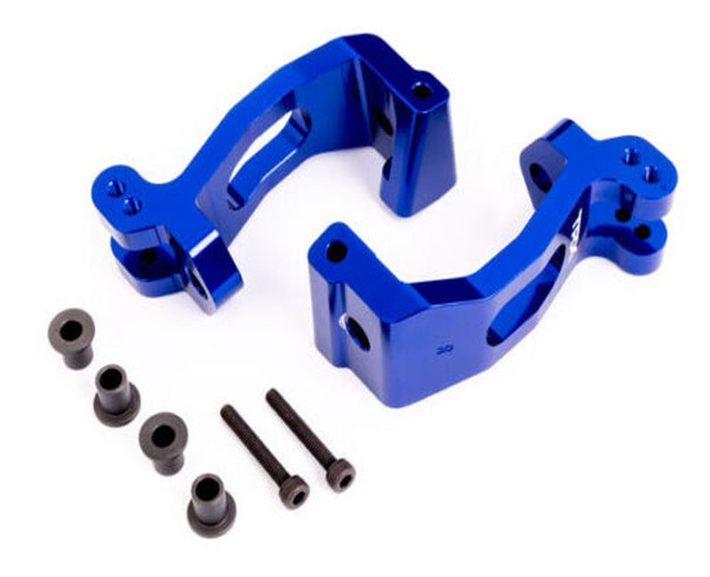 Traxxas 9532X Caster blocks (c-hubs), 6061-T6 aluminum (blue-anodized) - PowerHobby