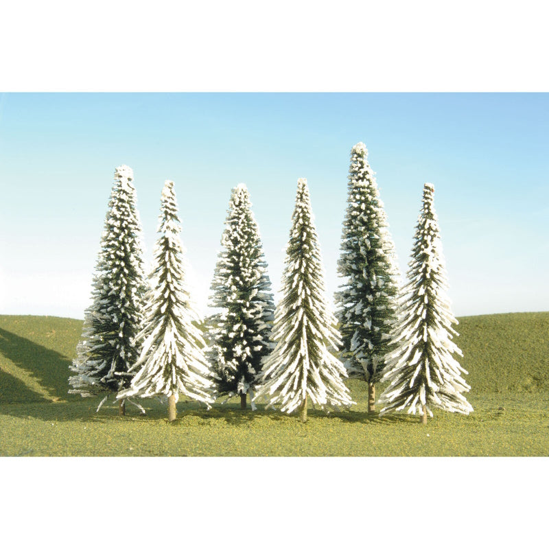 Bachmann BAC32002 Scenescapes Pine Trees w/Snow (6) (5-6") - PowerHobby