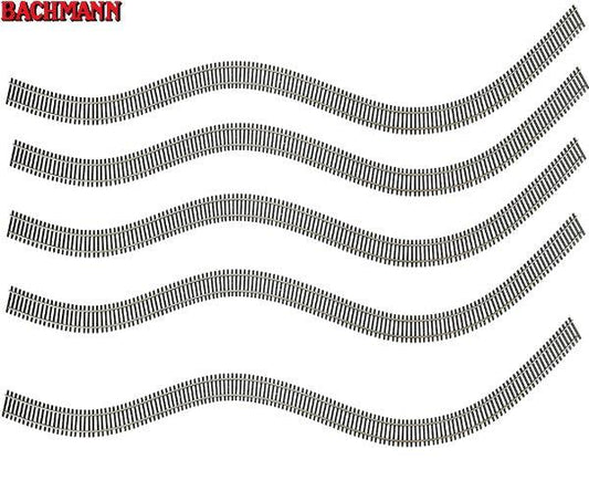 Bachmann 44371 36" Code 100 Nickel Silver Flex Train Track (5) HO Scale - PowerHobby