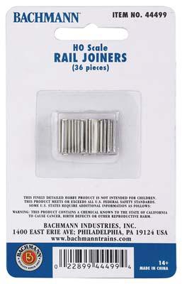 Bachmann 44499 EZ Track Rail Joiners HO (36) - PowerHobby