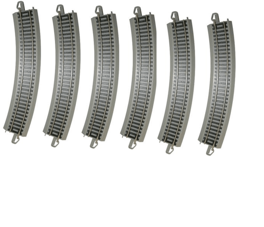 Bachmann 44580 HO Scale E-Z Train Track Silver/Gray 18" Radius Curved 50 pcs - PowerHobby