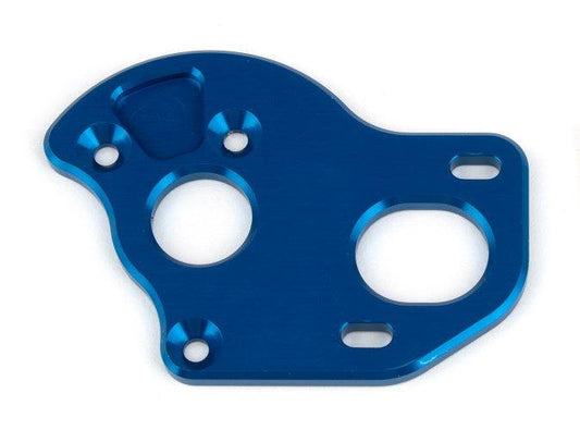 Associated 71145 RC10T6.2 Laydown Motor Plate Blue Aluminum - PowerHobby