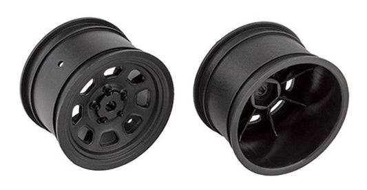 Team Associated 71097 Rear Wheels Black SR10 - PowerHobby