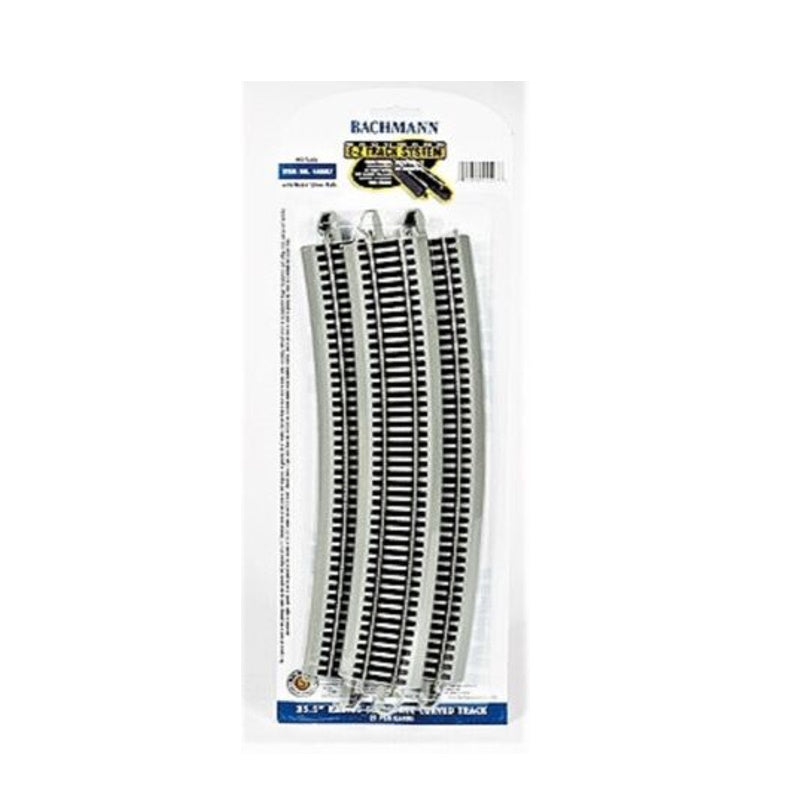 Bachmann HO Scale BAC44507 35-1/2" Radius 18-Degree EZ Track Nickel Silver Curve - PowerHobby