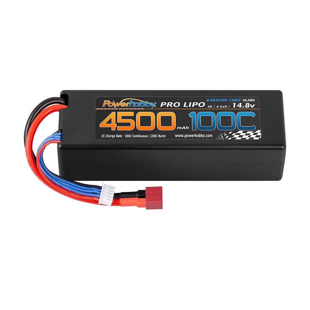 Powerhobby 4s 14.8V 4500mah 100c Lipo Batery Deans Hard Case 4-Cell - PowerHobby