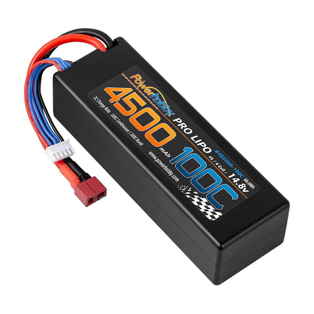 Powerhobby 4s 14.8V 4500mah 100c Lipo Batery Deans Hard Case 4-Cell - PowerHobby