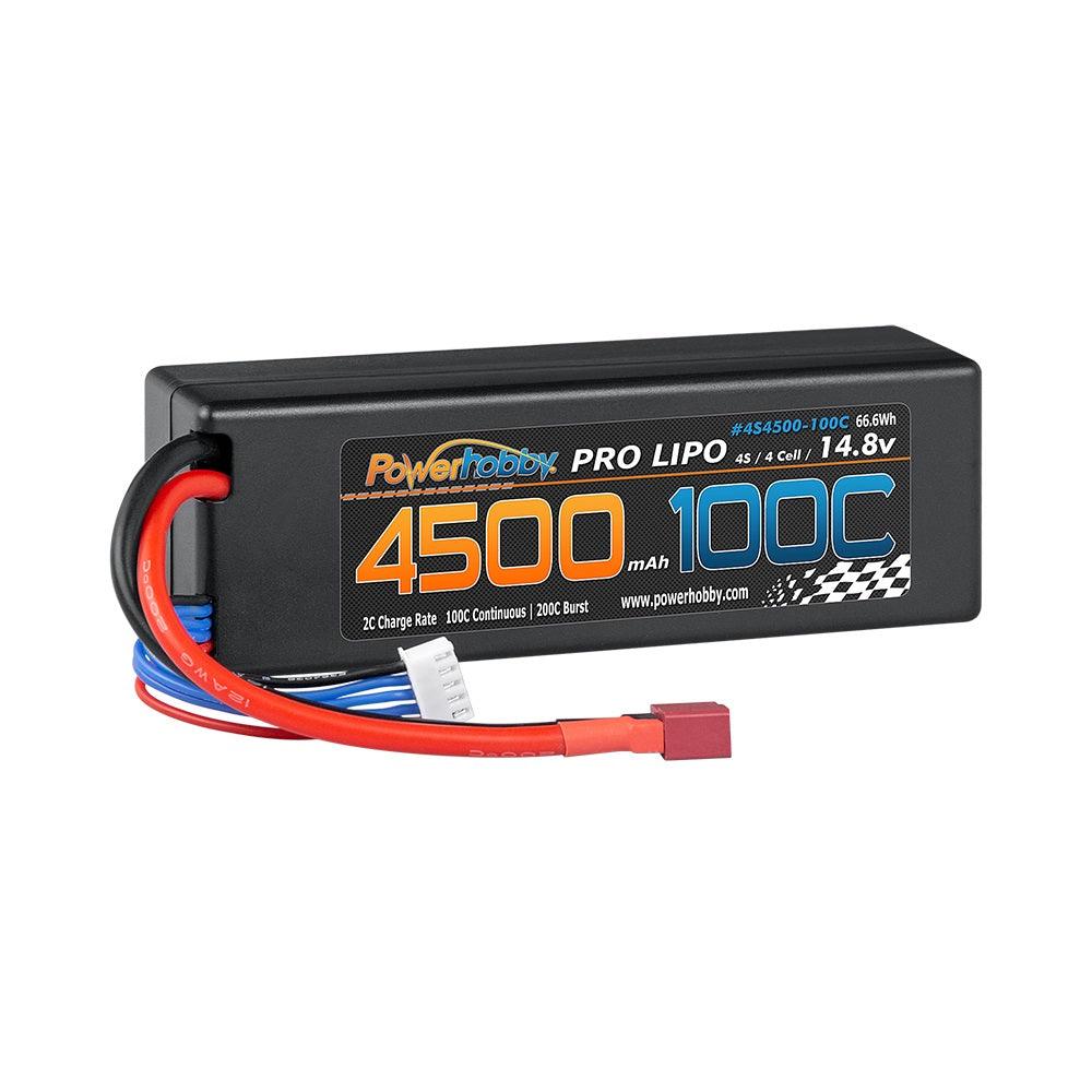 Powerhobby 4s 14.8V 4500mah 100c Lipo Batery Deans Hard Case 4-Cell - PowerHobby