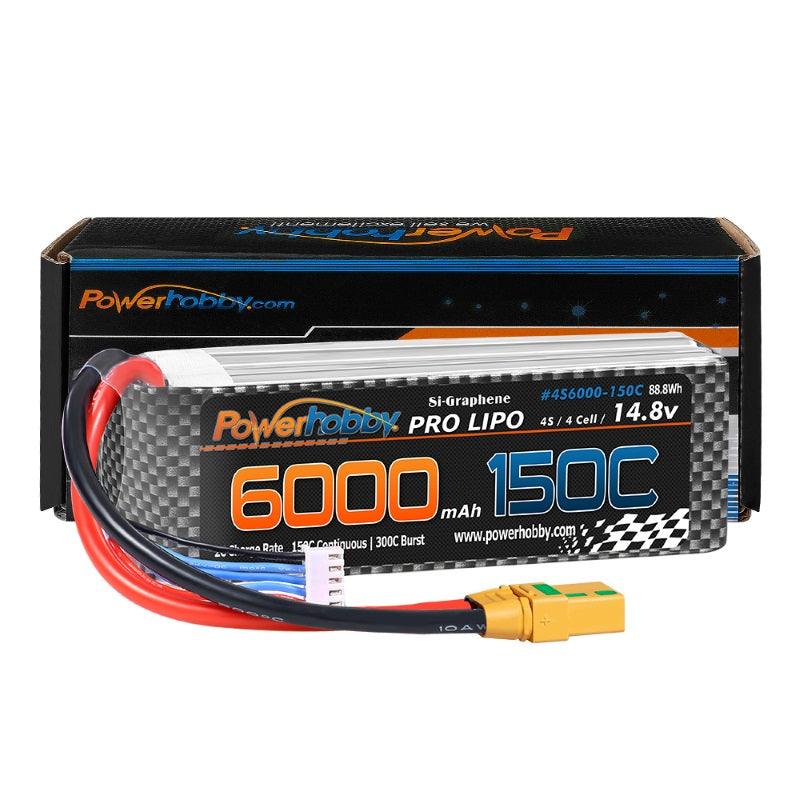 Powerhobby XTREME 4S 14.8V 6000mah 150c-300C Lipo Battery W XT90 4-Cell - PowerHobby