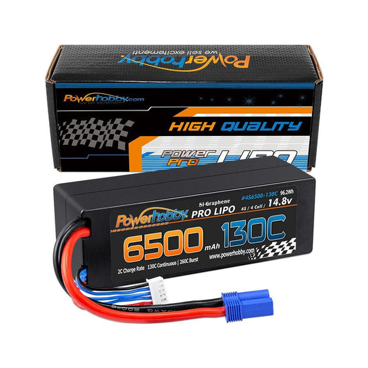 Powerhobby 4S 14.8V 6500mah 130c GRAPHENE Lipo Battery w EC5 Plug - PowerHobby