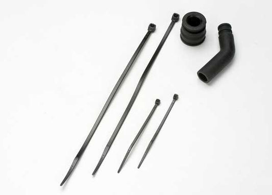 Traxxas 5245X Pipe Coupler/Exhaust Deflector/Ties Revo - PowerHobby