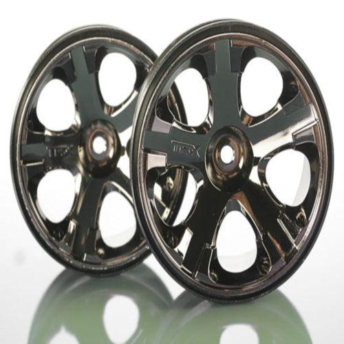 Traxxas 5576A All-Star 2.8" Black Chrome Wheels (2) Nitro Jato - PowerHobby