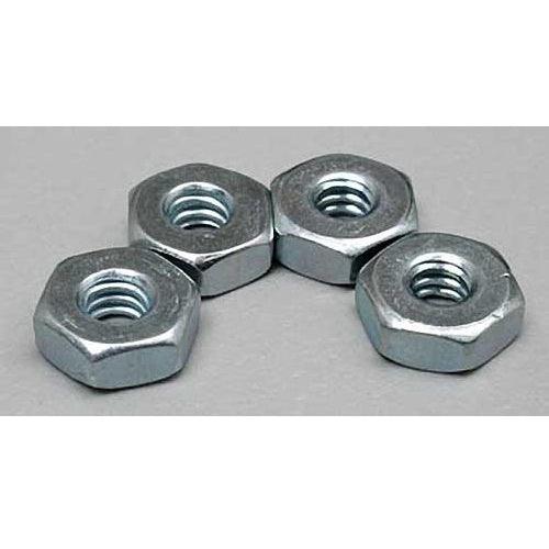 DuBro 561 Zinc Plated Steel Hex Nuts 4-40 (4pcs) for Airplanes / Hardware - PowerHobby