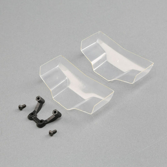 Team Losi Racing TLR330010 Low Front Wing Clear with Mount (2) - PowerHobby