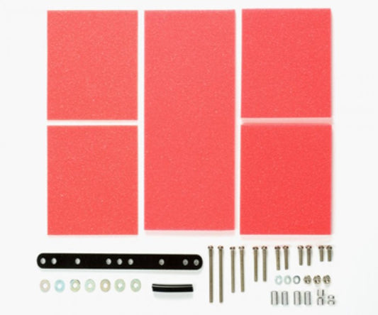 Tamiya TAM15492 Mini 4WD Brake Sponge Set (1/2/3mm Red) 15492 - PowerHobby