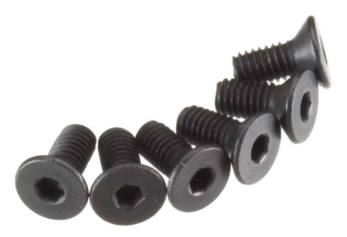 Associated 4675 Flat Head Socket Screws M2.5x0.45x6 (6) TC6 ProLite RC10B5 / M - PowerHobby