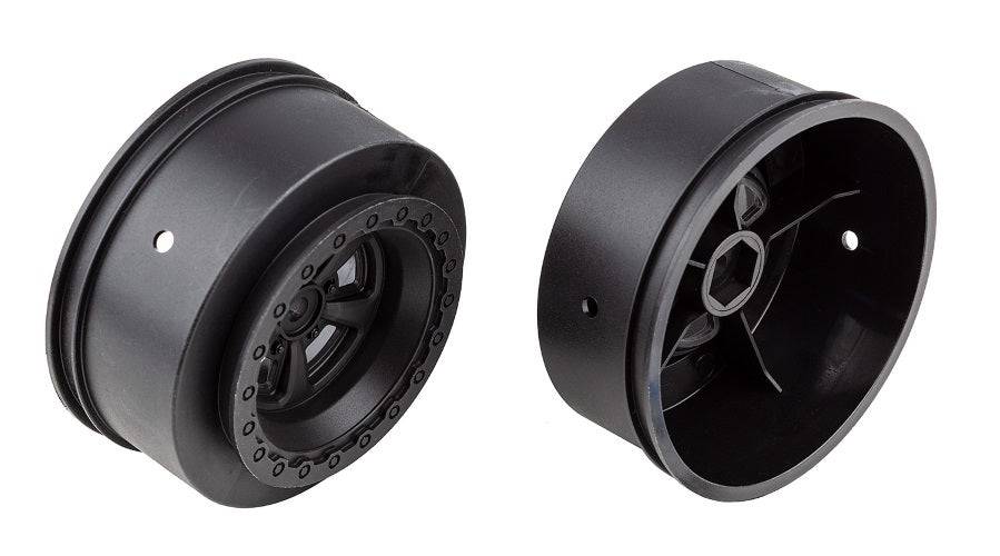 Associated 71078 DR10 Drag Rear Wheels Black - PowerHobby