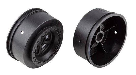 Associated 71078 DR10 Drag Rear Wheels Black - PowerHobby