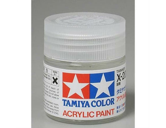 Tamiya TAM81020 Acrylic/Poly Thinner Mini X20A 23ml - PowerHobby