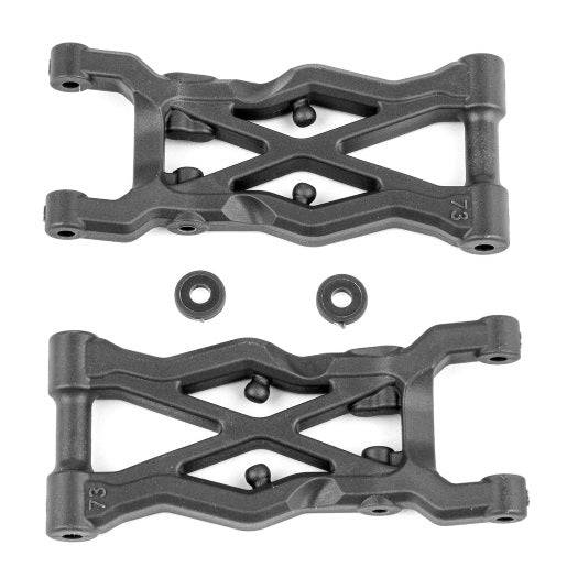 Assoicated 91873 RC10B6.2 Rear Suspension Arms 73mm Carbon Fiber - PowerHobby