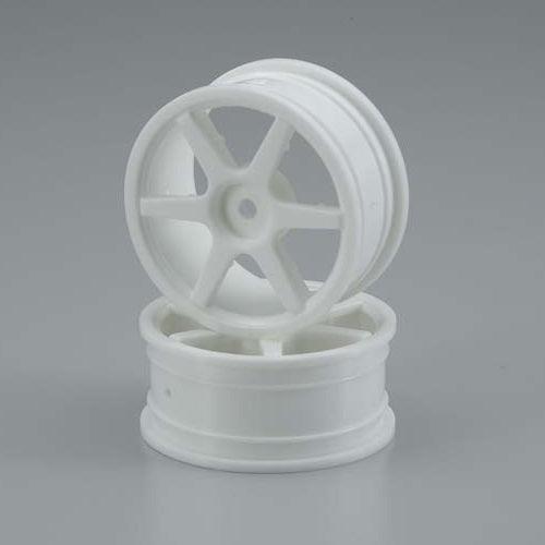 KYOSHO VZH001W Wheel 6-Spoke White 24mm (2) TF-5 Stallion / TF-5  / EP FAZER - PowerHobby