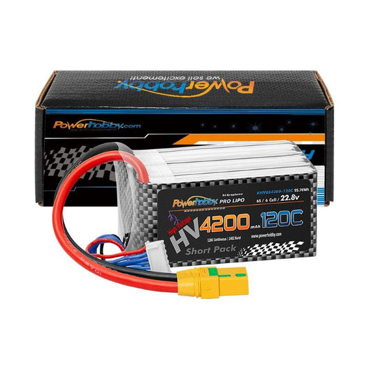 Powerhobby 6S 22.8V 4200mah 120C GRAPHENE + HV Lipo Battery w XT90 Plug - PowerHobby