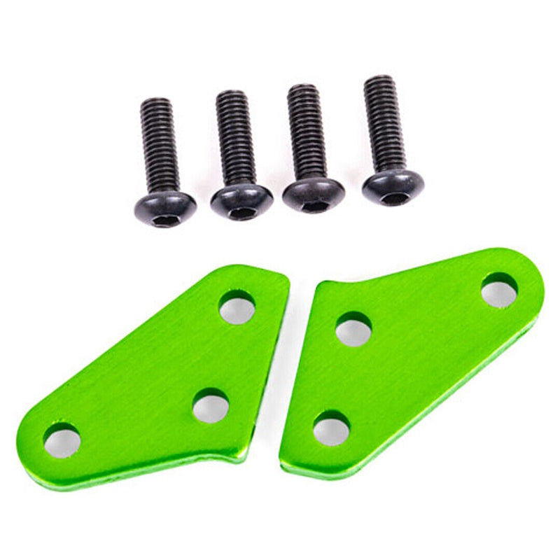 Traxxas 9636G Aluminum Steering Block Arms Green (2) : Sledge - PowerHobby