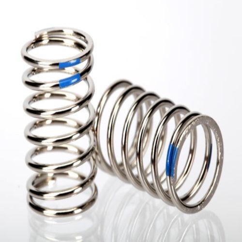 Traxxas 7245A GTR Nickel Finish Shock Springs 2.925 Rate Blue Grave Digger - PowerHobby