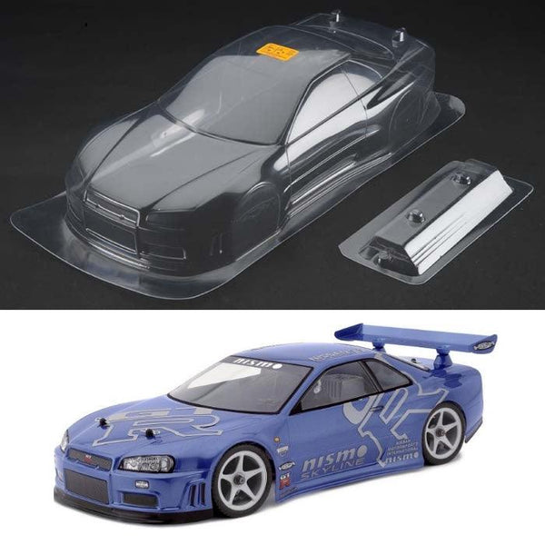 HPI Racing 7427 Nissan Skyline R34 GT-R Clear Body 200mm Sprint 2 / Drift /  E10