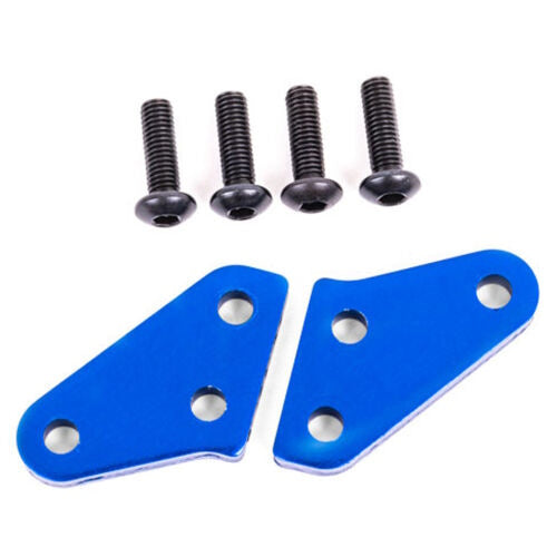 Traxxas 9636X SLEDGE Steering Block Arms Aluminum Blue-Anodized - PowerHobby