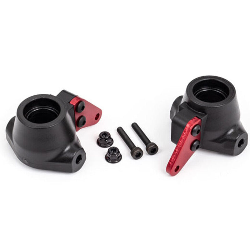 Traxxas 9637R Sledge Steering Blocks Left/Right Arms Aluminum Red-Anodized TRA1 - PowerHobby