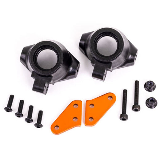 Traxxas 9637T Aluminum Left & Right Steering Blocks Arms Orange : Sledge - PowerHobby