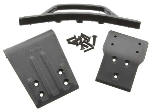 RPM 80022 Front Bumper & Skid Plate Black Traxxas Slash 4x4 - PowerHobby