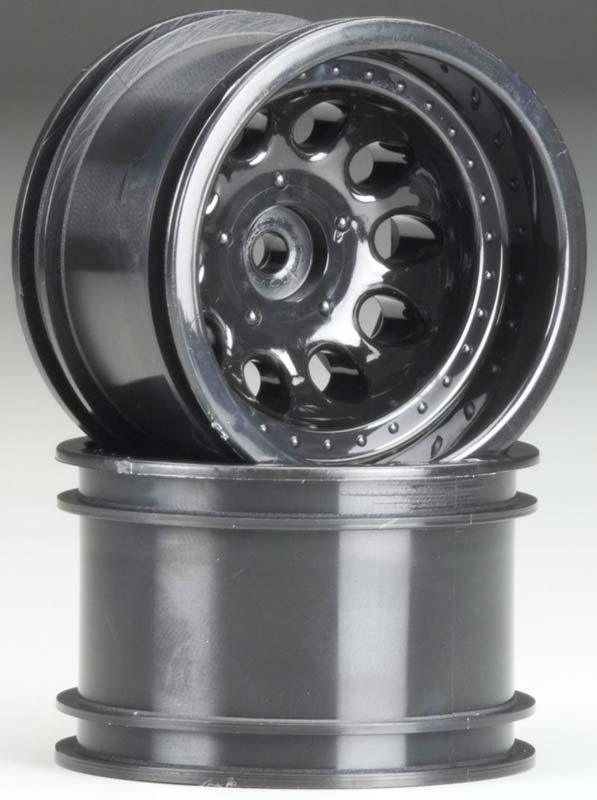 RPM 82232 Revolver Wide Base Crawler Wheels Black (2) - PowerHobby