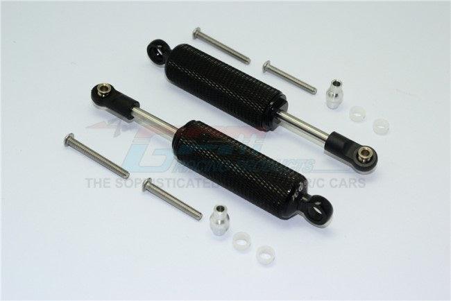 GPM ALUMINUM F / R INTERNAL SHOCKS RETICULATED PATTERN TRAXXAS TRX-4 BLACK - PowerHobby