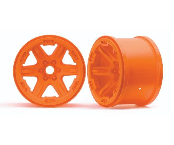 Traxxas 8671A Wheels 3.8' Orange (2) 17mm E-Revo VXL Brushless - PowerHobby