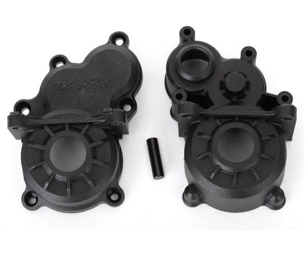 Traxxas 8691 Gearbox halves front & rear w/ idler gear shaft E-Revo VXL Brushless - PowerHobby