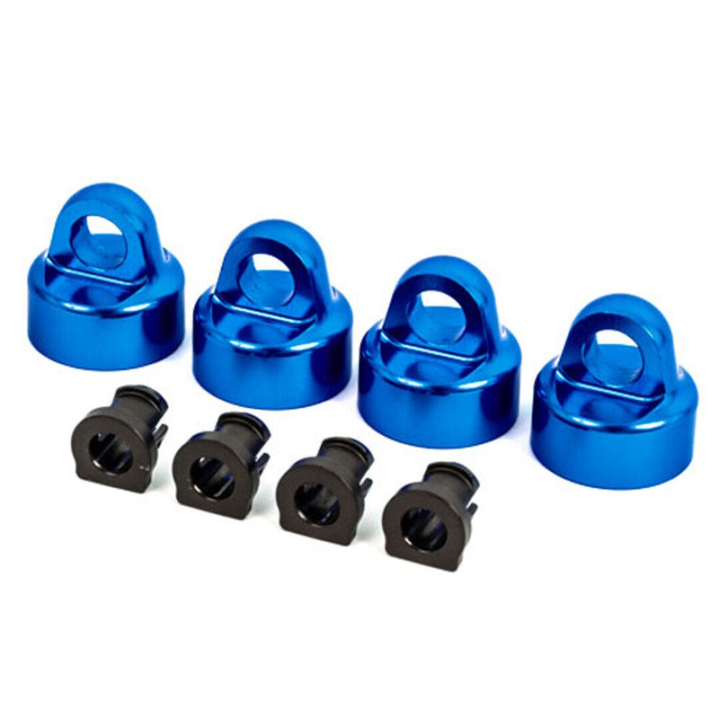 Traxxas 9664X Aluminum GT-Maxx Shock Caps Blue (4) / Spacers (4) : Sledge - PowerHobby