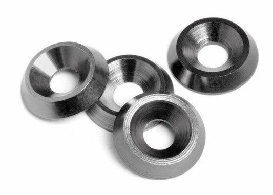 HPI Racing 88008 Cone Washer 3x9x2mm Gunmetal (4pcs) E10 / E10 Mustang / Drift - PowerHobby