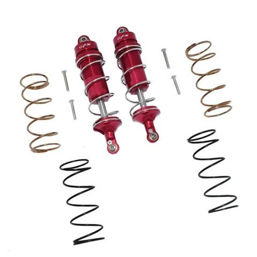 GPM MAKS107F-R-S Alum Front Thickened Spring Dampers 107mm Red : KRATON 4S BLX - PowerHobby