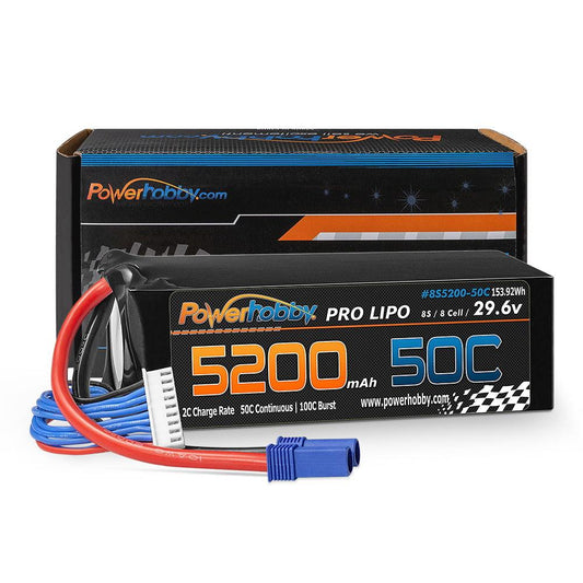 Powerhobby 8S 29.6V 5200mah 50c Lipo Battery w EC5 Plug 8 CELL - PowerHobby