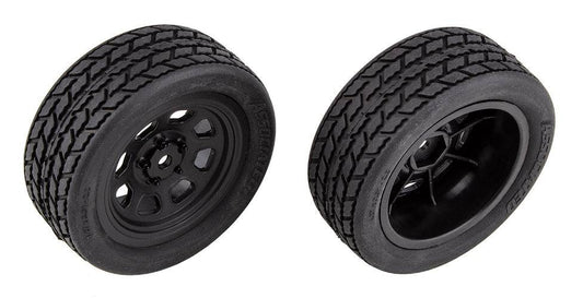 Associated 71194 Front Wheels w/Street Stock Tires Mounted SR10 - PowerHobby