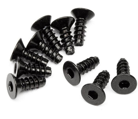 HPI Racing 94303 TP Flat Head Screw M3x8mm Hex Socket (10pcs) Cup Racer - PowerHobby