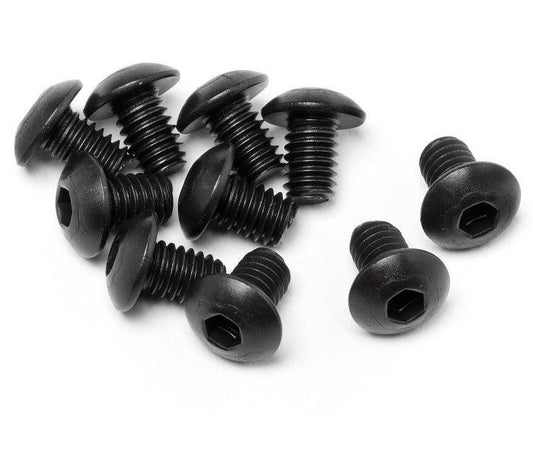 HPI Racing 94552 Button Head Screw M4x6mm Hex Socket (10pcs) - PowerHobby