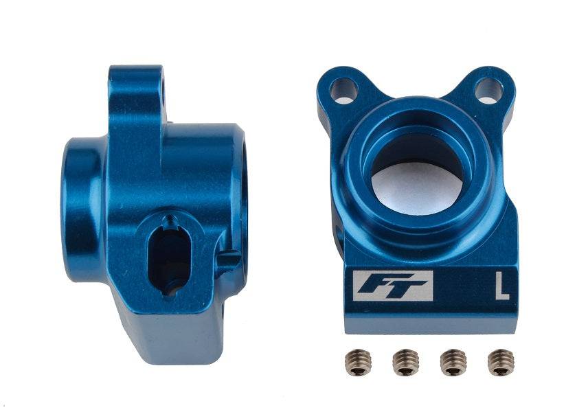 Associated 91877 RC10B6.2 Factory Team Rear Hubs Blue Aluminum - PowerHobby