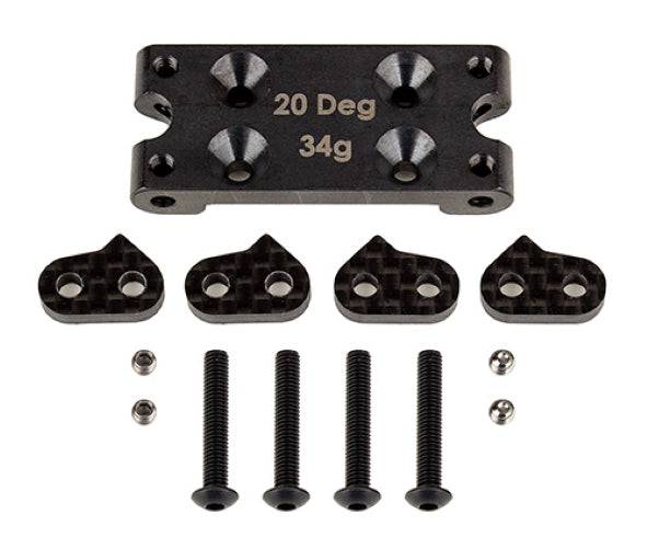 Associated 91899 FT Bulkhead Set, 20 Degree Steel RC10B6 RC10B6.2 RC10SC6.1 - PowerHobby