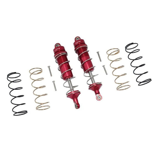 GPM MAKS120R-R-S Aluminum Rear Thickened Spring Dampers 120mm Red, KRATON 4S BLX - PowerHobby