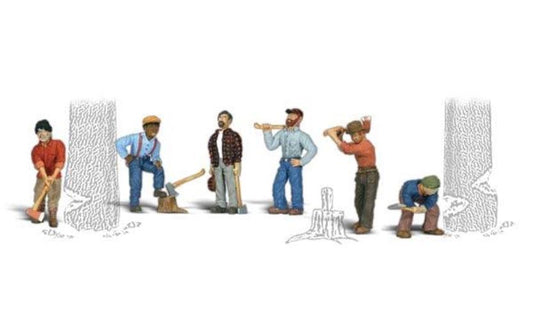 Woodland ScenicsA1876 HO Train Figures LumberJacks - PowerHobby